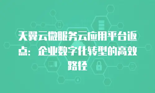 天翼云微服务云应用平台返点：企业数字化转型的高效路径