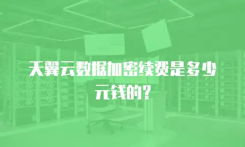 天翼云数据加密续费是多少元钱的？