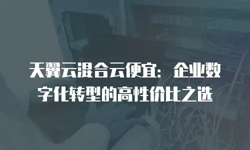 天翼云混合云便宜：企业数字化转型的高性价比之选