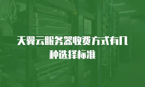 天翼云服务器收费方式有几种选择标准