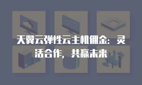 天翼云弹性云主机佣金：灵活合作，共赢未来