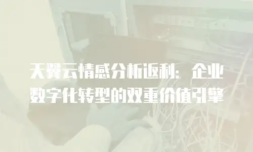 天翼云情感分析返利：企业数字化转型的双重价值引擎