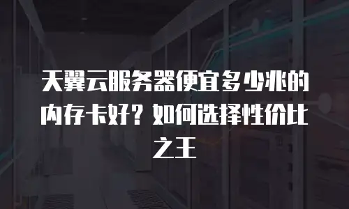 天翼云服务器便宜多少兆的内存卡好？如何选择性价比之王