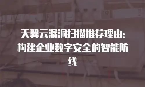 天翼云漏洞扫描推荐理由：构建企业数字安全的智能防线