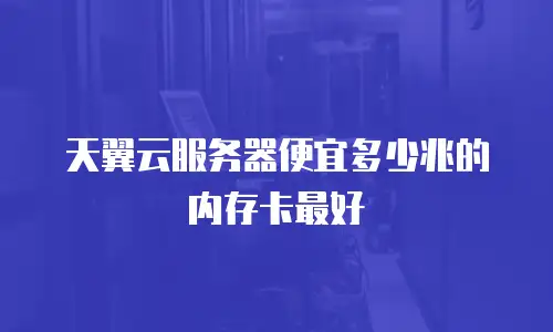 天翼云服务器便宜多少兆的内存卡最好