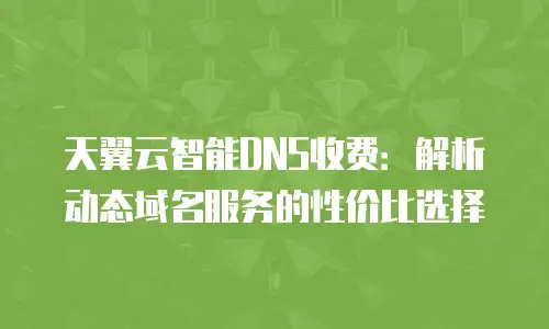 天翼云智能DNS收费：解析动态域名服务的性价比选择