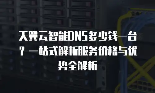 天翼云智能DNS多少钱一台？一站式解析服务价格与优势全解析