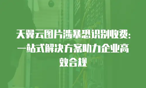 天翼云图片涉暴恐识别收费：一站式解决方案助力企业高效合规