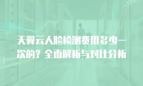天翼云人脸检测费用多少一次的？全面解析与对比分析