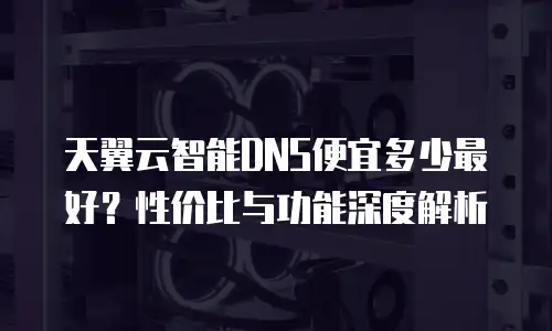 天翼云智能DNS便宜多少最好？性价比与功能深度解析
