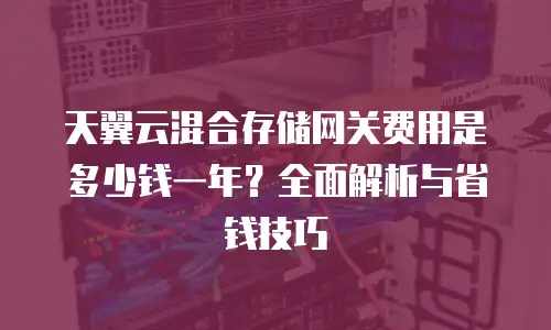 天翼云混合存储网关费用是多少钱一年？全面解析与省钱技巧