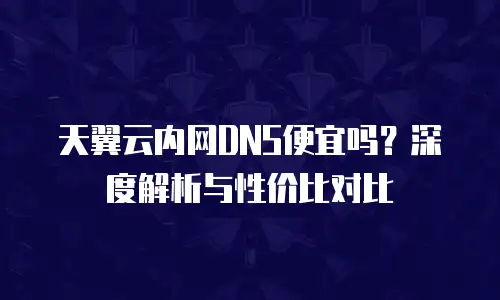 天翼云内网DNS便宜吗？深度解析与性价比对比