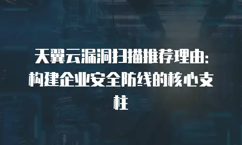 天翼云漏洞扫描推荐理由：构建企业安全防线的核心支柱