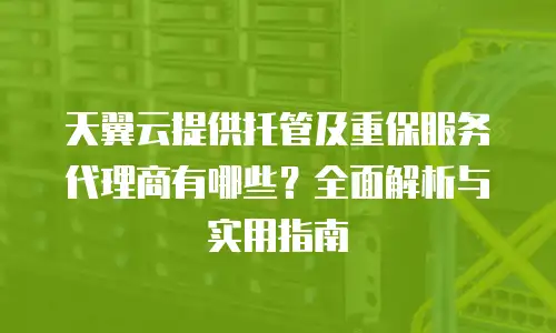 天翼云提供托管及重保服务代理商有哪些？全面解析与实用指南