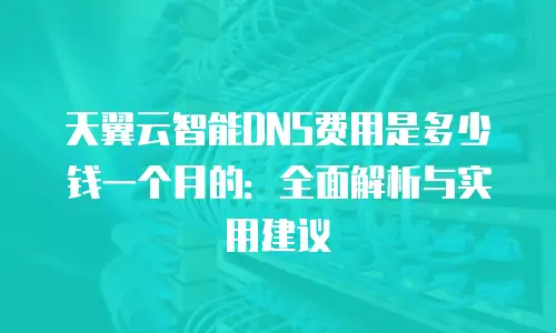 天翼云智能DNS费用是多少钱一个月的：全面解析与实用建议