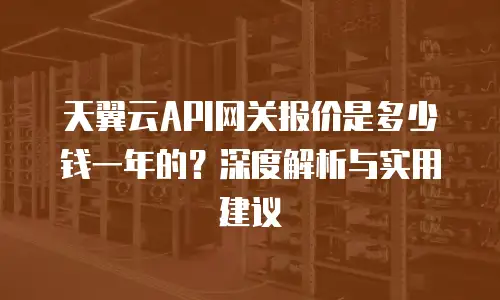 天翼云API网关报价是多少钱一年的？深度解析与实用建议
