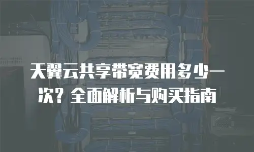 天翼云共享带宽费用多少一次？全面解析与购买指南