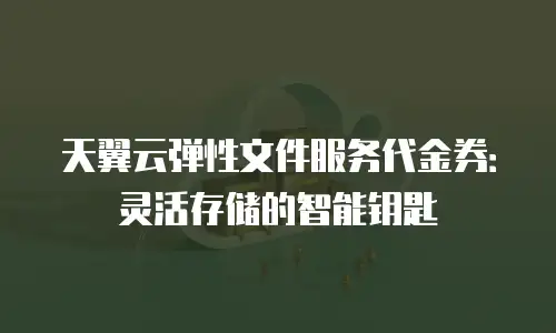 天翼云弹性文件服务代金券：灵活存储的智能钥匙