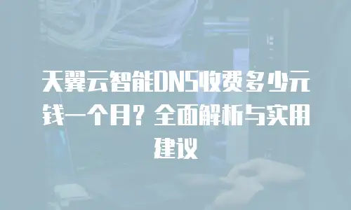 天翼云智能DNS收费多少元钱一个月？全面解析与实用建议