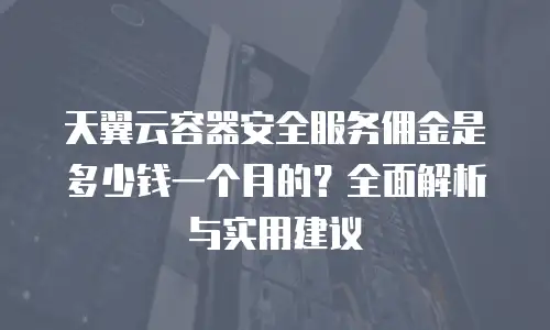 天翼云容器安全服务佣金是多少钱一个月的？全面解析与实用建议