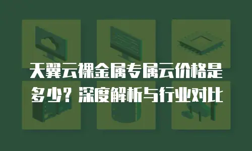 天翼云裸金属专属云价格是多少？深度解析与行业对比