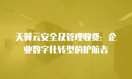 天翼云安全及管理收费：企业数字化转型的护航者