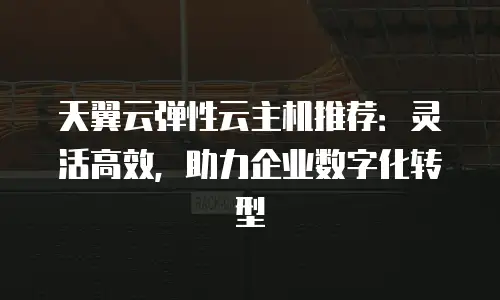 天翼云弹性云主机推荐：灵活高效，助力企业数字化转型