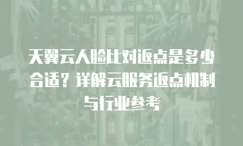天翼云人脸比对返点是多少合适？详解云服务返点机制与行业参考