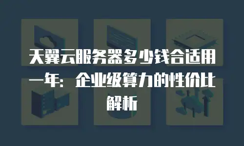 天翼云服务器多少钱合适用一年：企业级算力的性价比解析