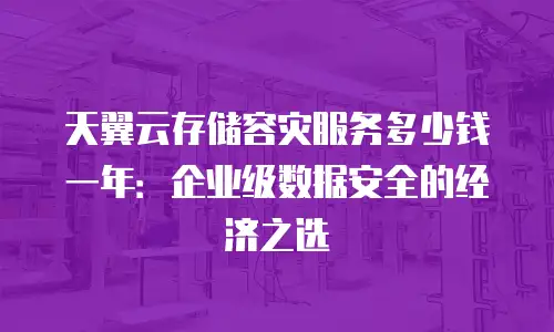 天翼云存储容灾服务多少钱一年：企业级数据安全的经济之选