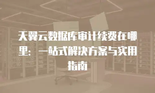 天翼云数据库审计续费在哪里：一站式解决方案与实用指南