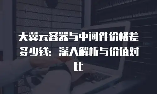 天翼云容器与中间件价格差多少钱：深入解析与价值对比