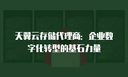 天翼云存储代理商：企业数字化转型的基石力量