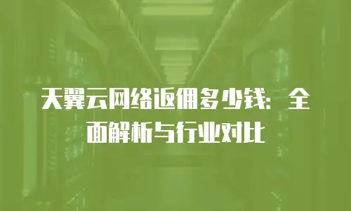 天翼云网络返佣多少钱：全面解析与行业对比