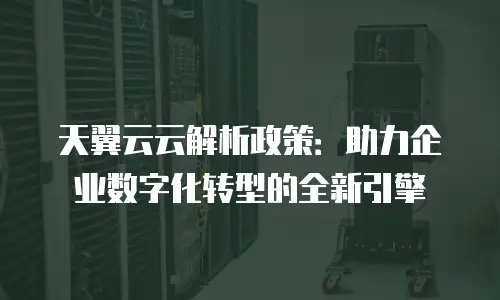 天翼云云解析政策：助力企业数字化转型的全新引擎