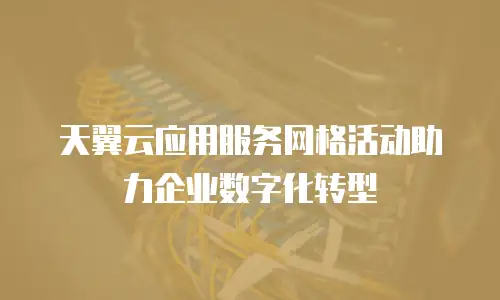天翼云应用服务网格活动助力企业数字化转型