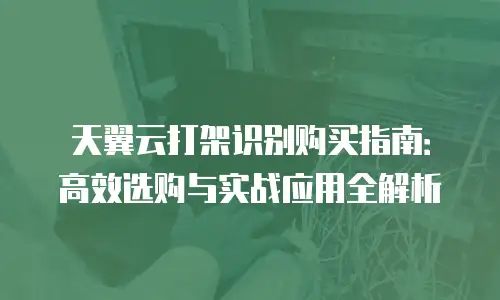 天翼云打架识别购买指南：高效选购与实战应用全解析