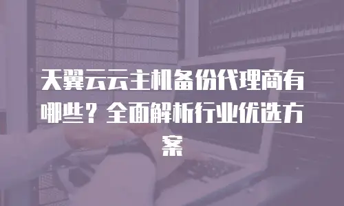 天翼云云主机备份代理商有哪些？全面解析行业优选方案