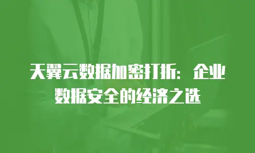 天翼云数据加密打折：企业数据安全的经济之选