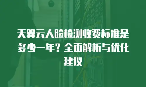 天翼云人脸检测收费标准是多少一年？全面解析与优化建议