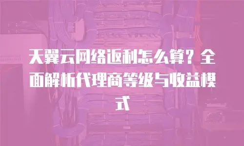天翼云网络返利怎么算？全面解析代理商等级与收益模式
