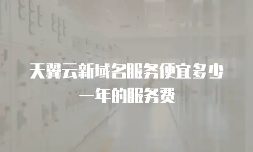 天翼云新域名服务便宜多少一年的服务费