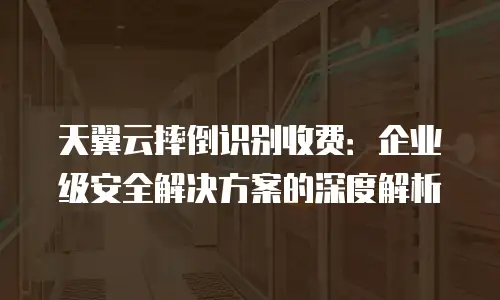 天翼云摔倒识别收费：企业级安全解决方案的深度解析