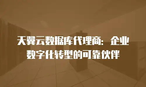 天翼云数据库代理商：企业数字化转型的可靠伙伴
