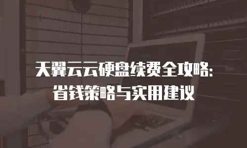 天翼云云硬盘续费全攻略：省钱策略与实用建议