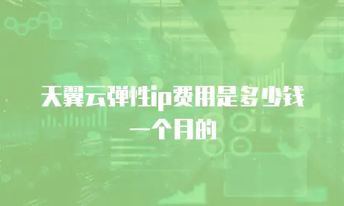 天翼云弹性ip费用是多少钱一个月的