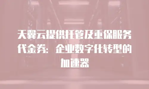 天翼云提供托管及重保服务代金券：企业数字化转型的加速器