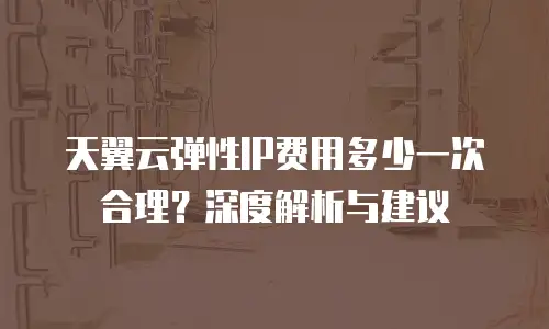 天翼云弹性IP费用多少一次合理？深度解析与建议