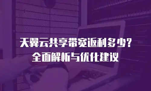 天翼云共享带宽返利多少？全面解析与优化建议