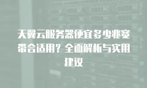 天翼云服务器便宜多少兆宽带合适用？全面解析与实用建议